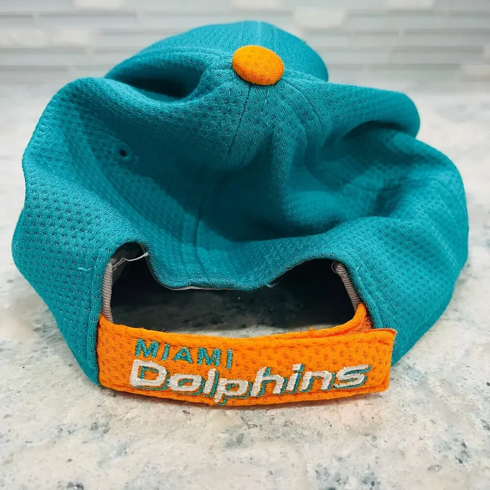 New Era 9FORTY Miami Dolphins Adjustable Hat Cap Aqua Orange NFL One Size OSFM